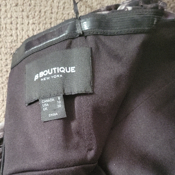 Black and White Strapless Dress - Picture 8 of 13